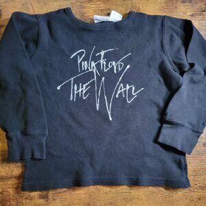 Pink Floyd The Wall Shirt Womens S Black Thermal Waffle Knit Long Sleeve Band